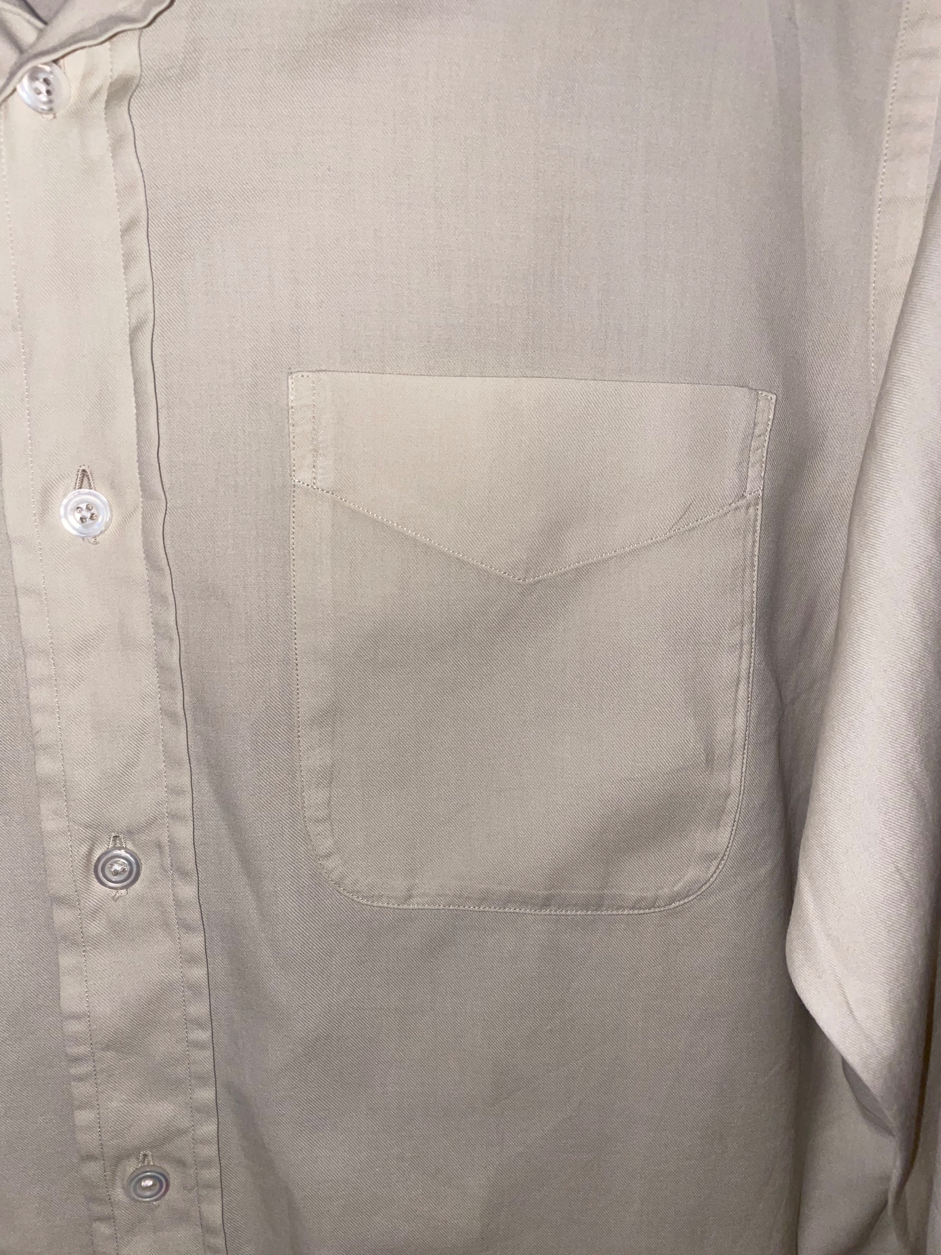 Men's Preowned Tom Ford Beige Cotton Shirt Size L Cream