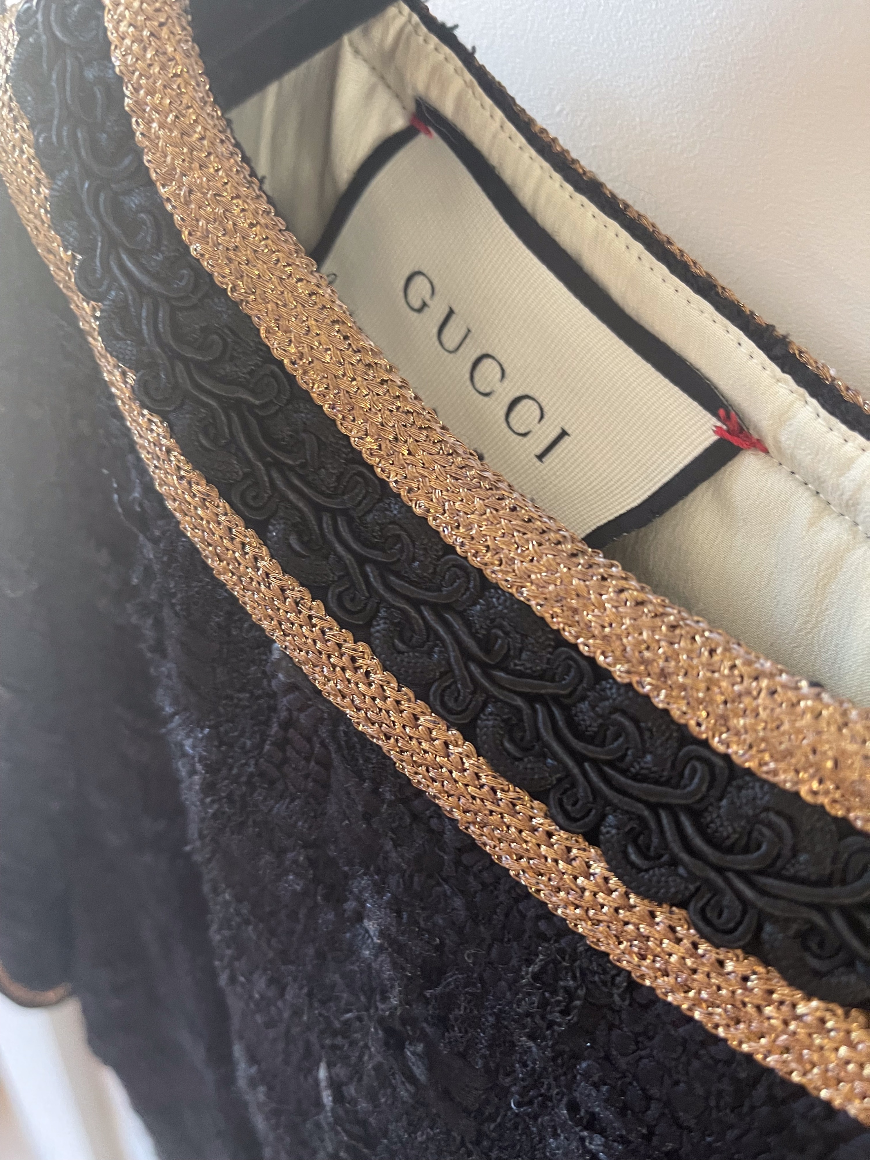 Preowned Gucci Black Boucle Shift Dress Size M cotton