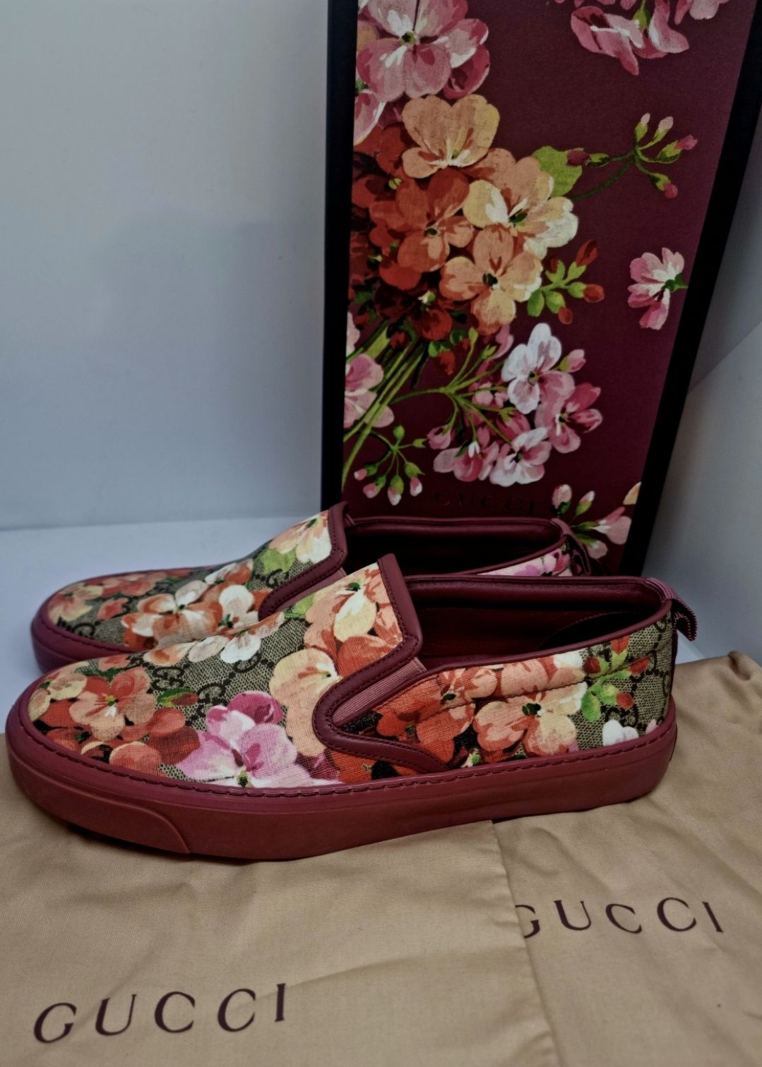 Preowned Gucci Bloom Floral Slip on Pumps Size 37 Multicolour leather