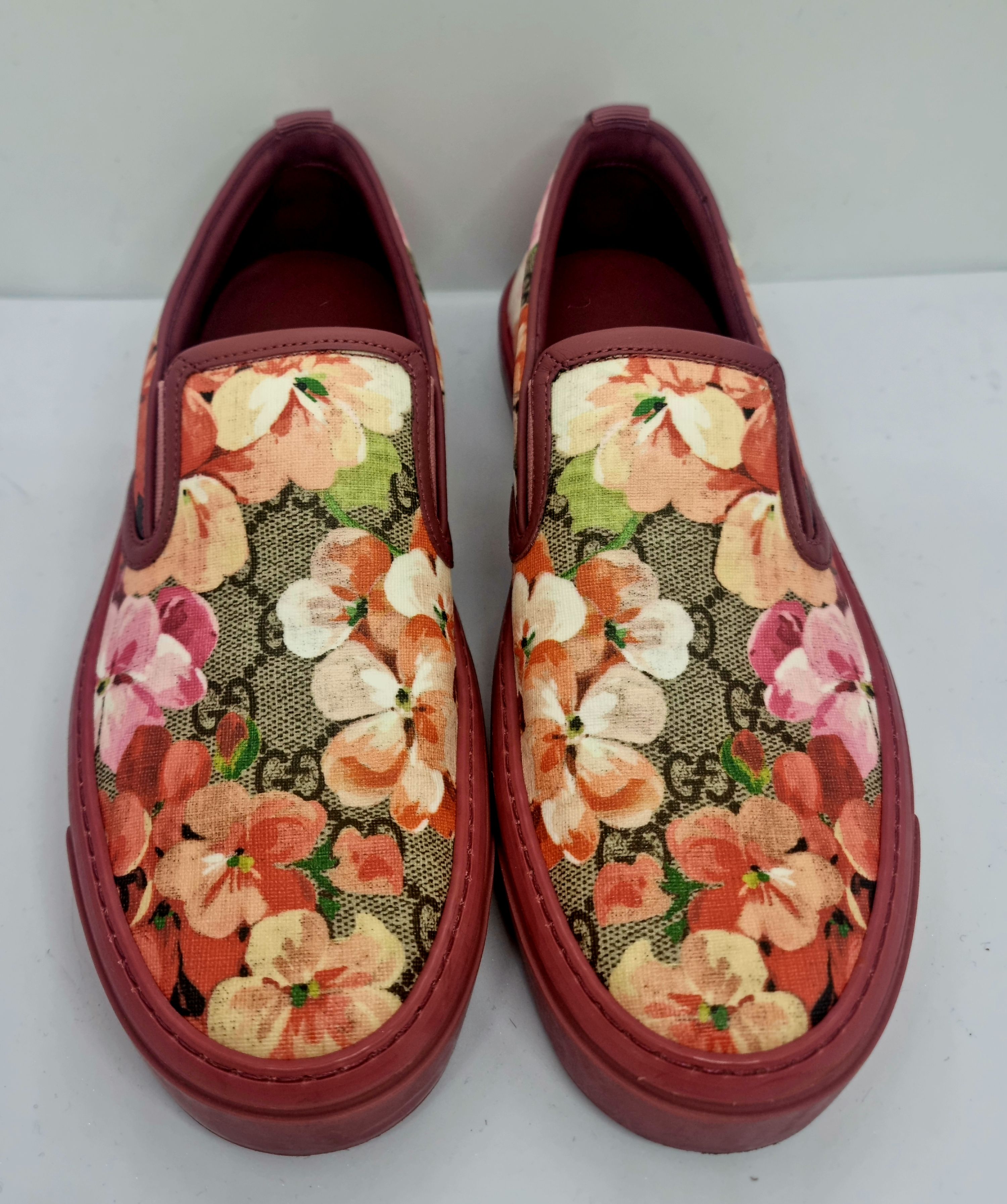 Preowned Gucci Bloom Floral Slip on Pumps Size 37 Multicolour leather