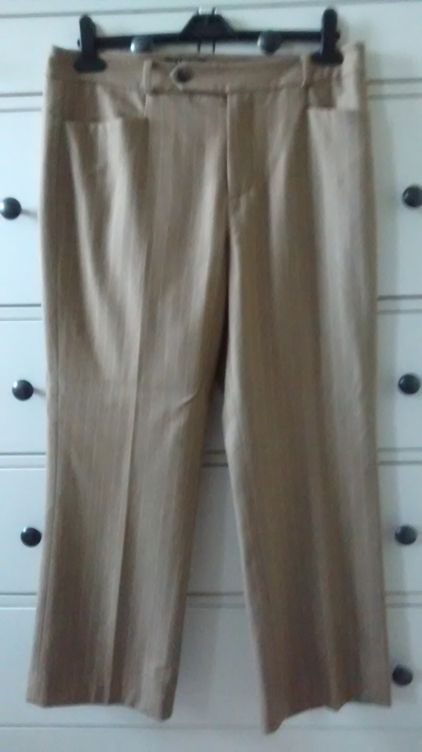 Ralph Lauren Adelle Wool fully lined Trousers Size L Beige/Nude cashmere