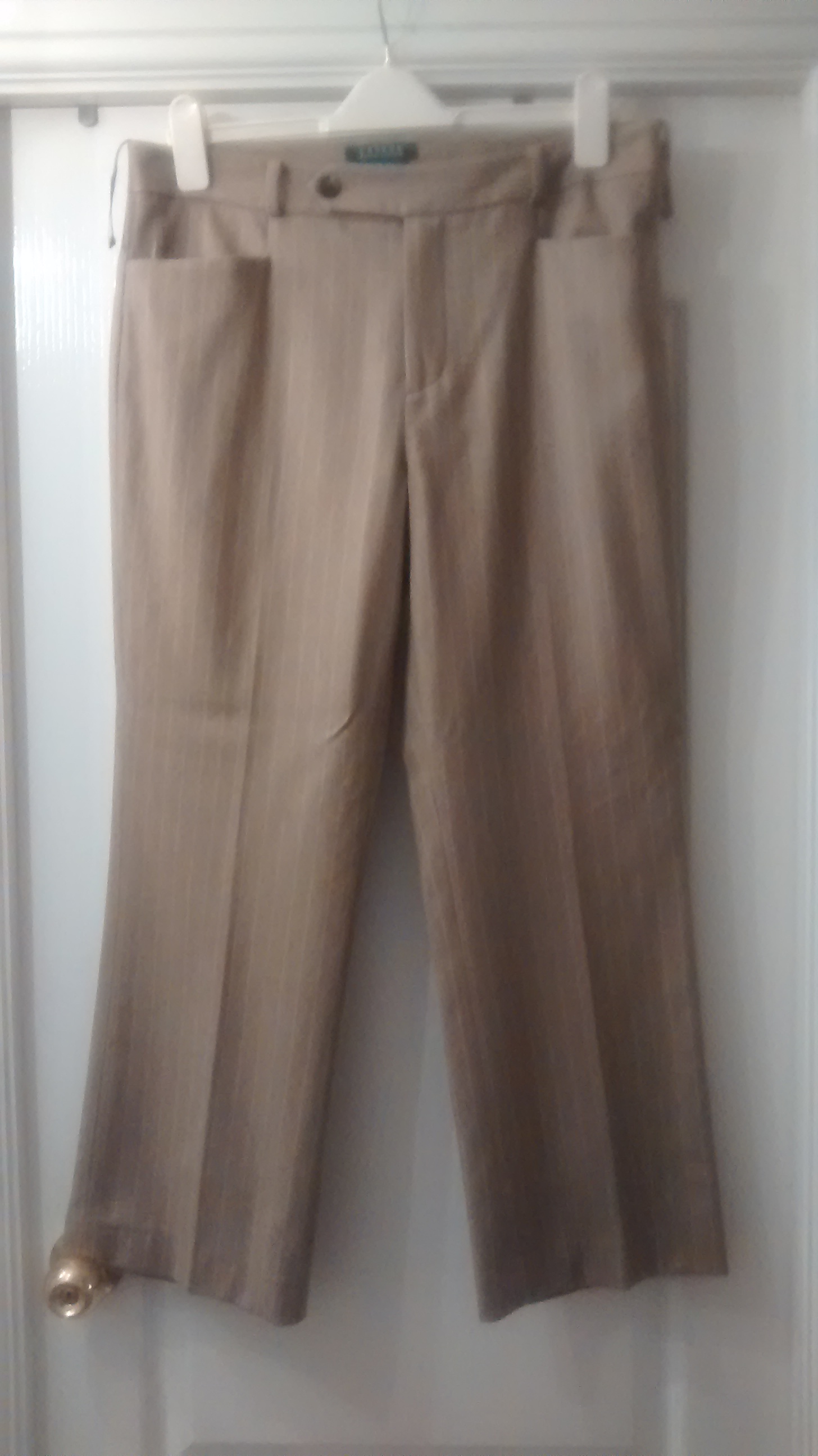 Ralph Lauren Adelle Wool fully lined Trousers Size L Beige/Nude cashmere