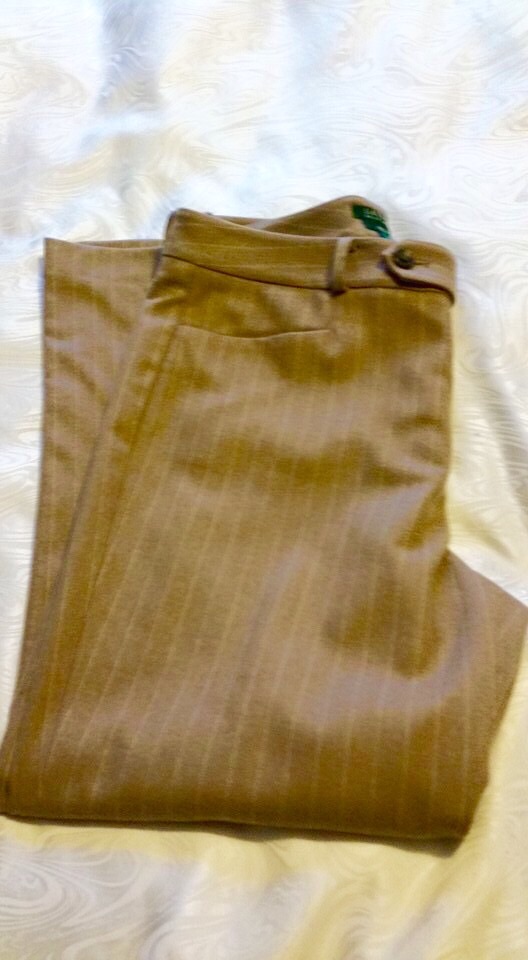 Ralph Lauren Adelle Wool fully lined Trousers Size L Beige/Nude cashmere