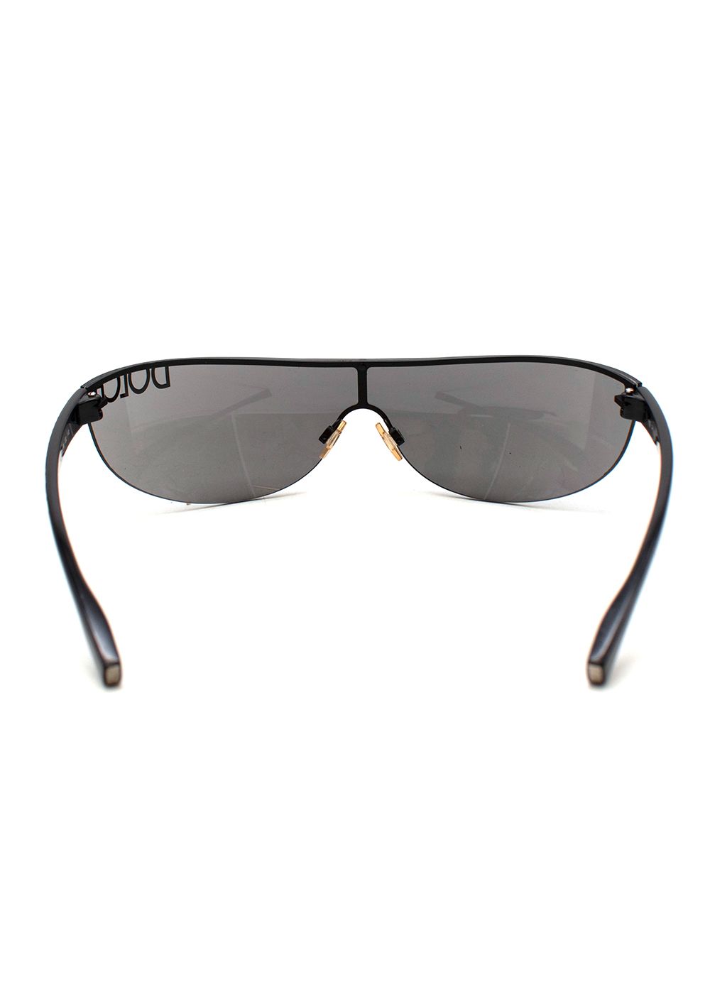 Preowned Vintage Dolce Logo Black Sunglasses acetate