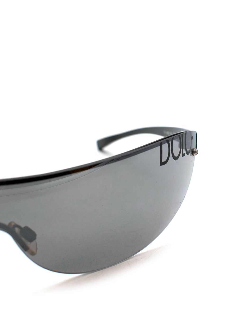 Preowned Vintage Dolce Logo Black Sunglasses acetate