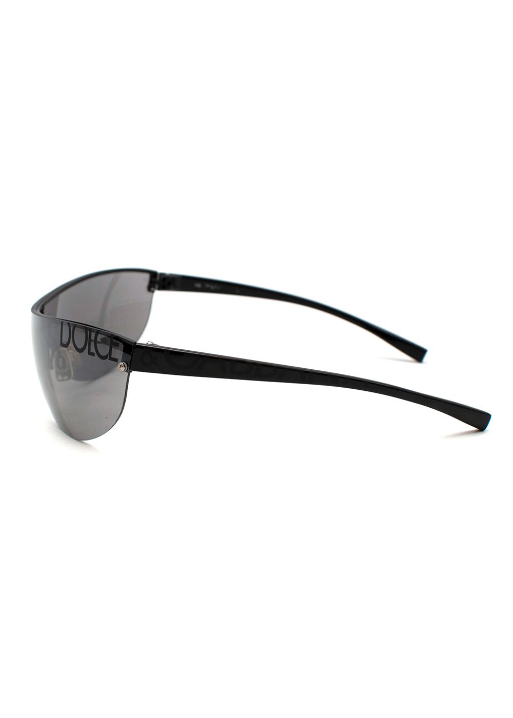 Preowned Vintage Dolce Logo Black Sunglasses acetate