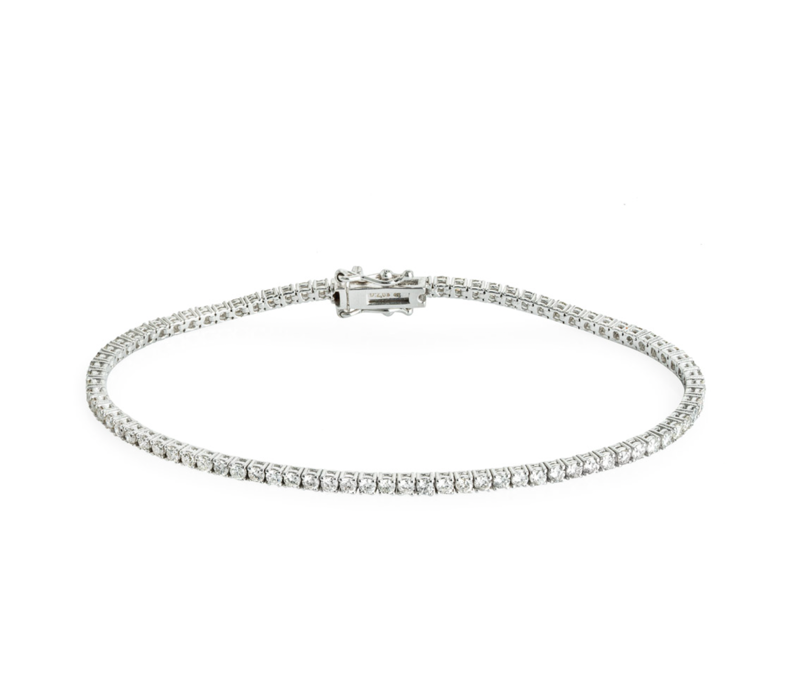 18ct white gold  white diamond Tennis bracelet TDW 203ct