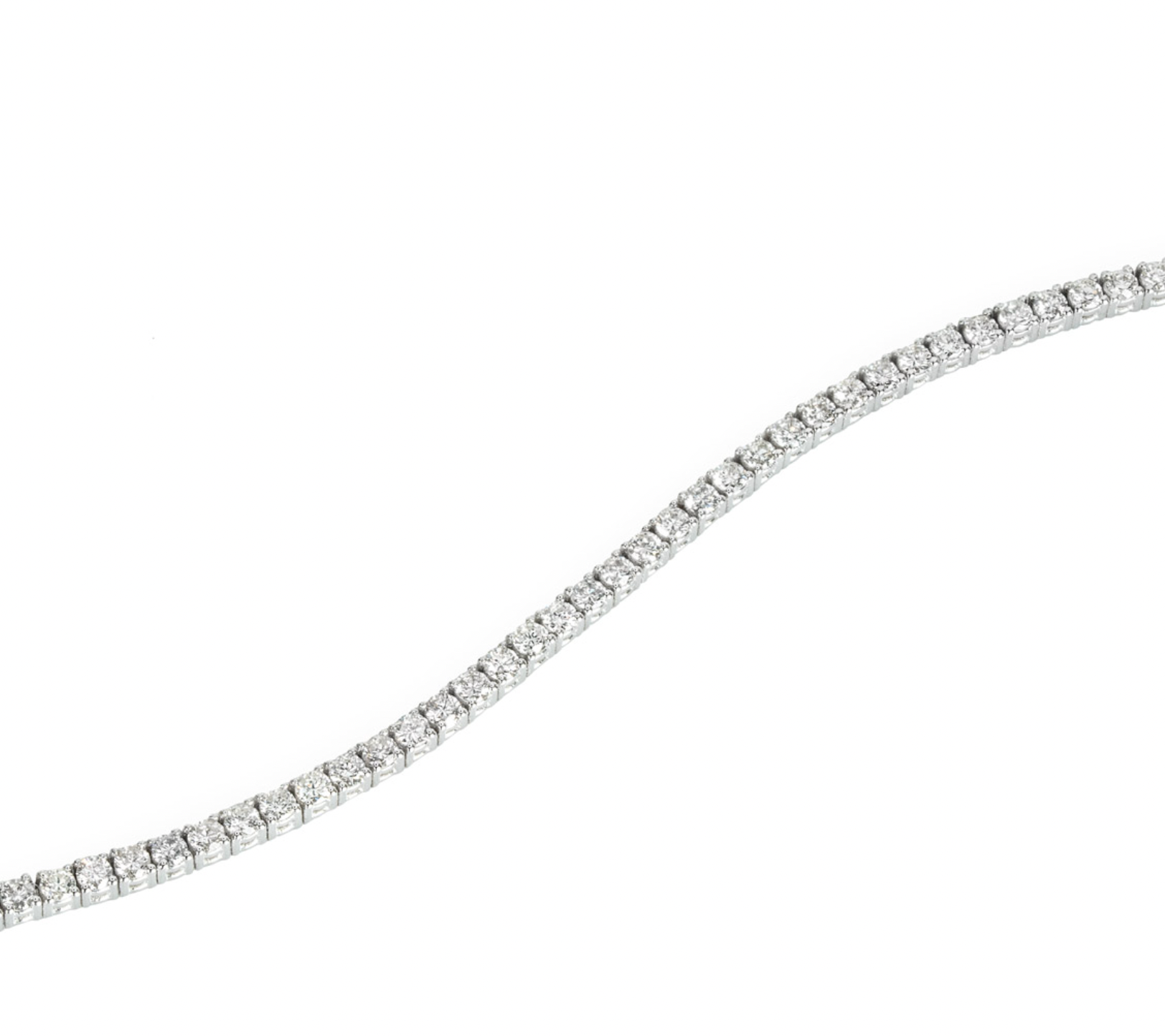 18ct white gold  white diamond Tennis bracelet TDW 203ct