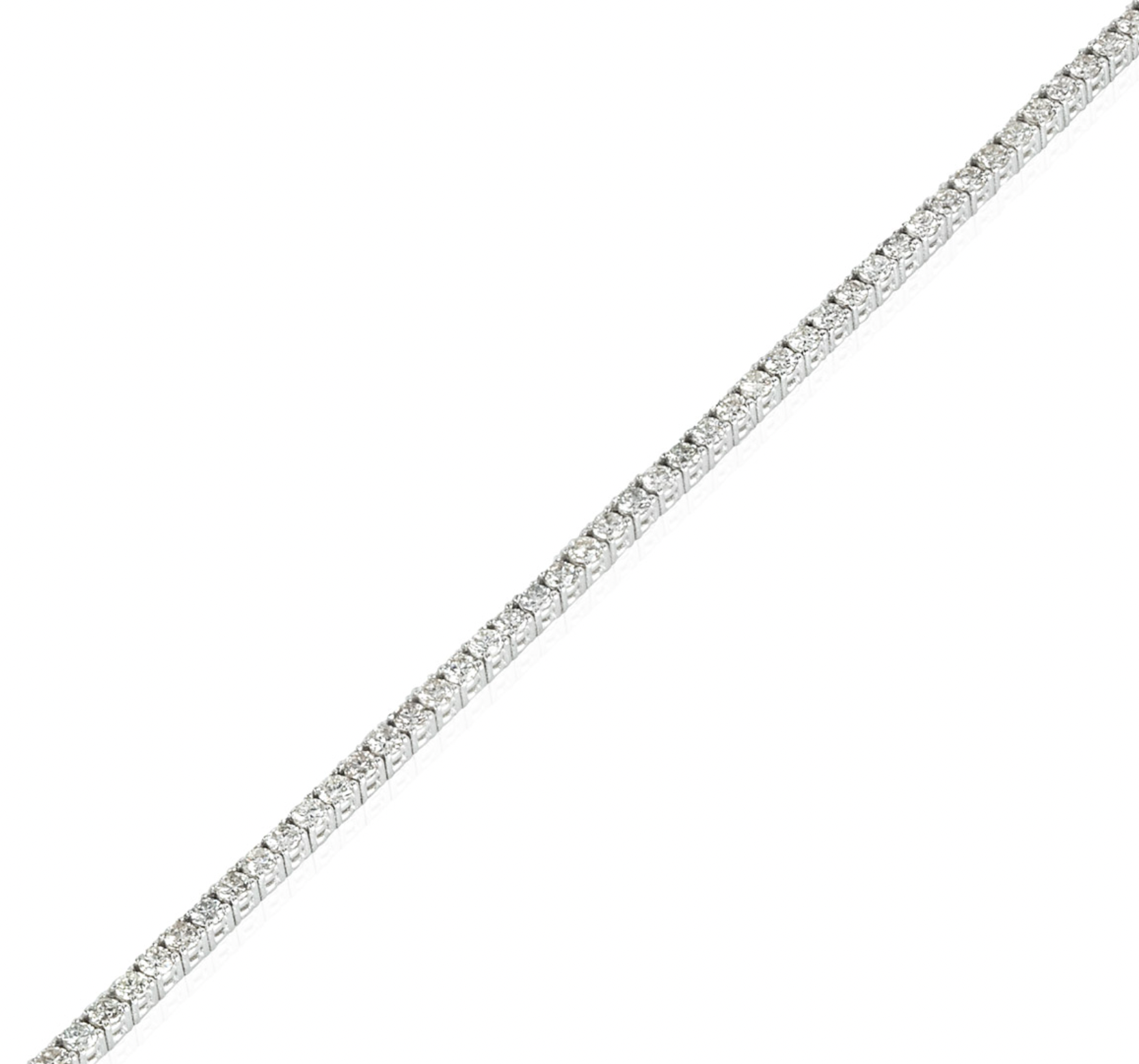 18ct white gold  white diamond Tennis bracelet TDW 203ct