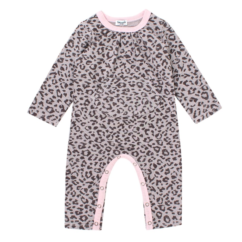 Boys Splendid Girls 12-18M Pink Leopard Print Baby Grow Size 12-18 Months Animal Print cotton