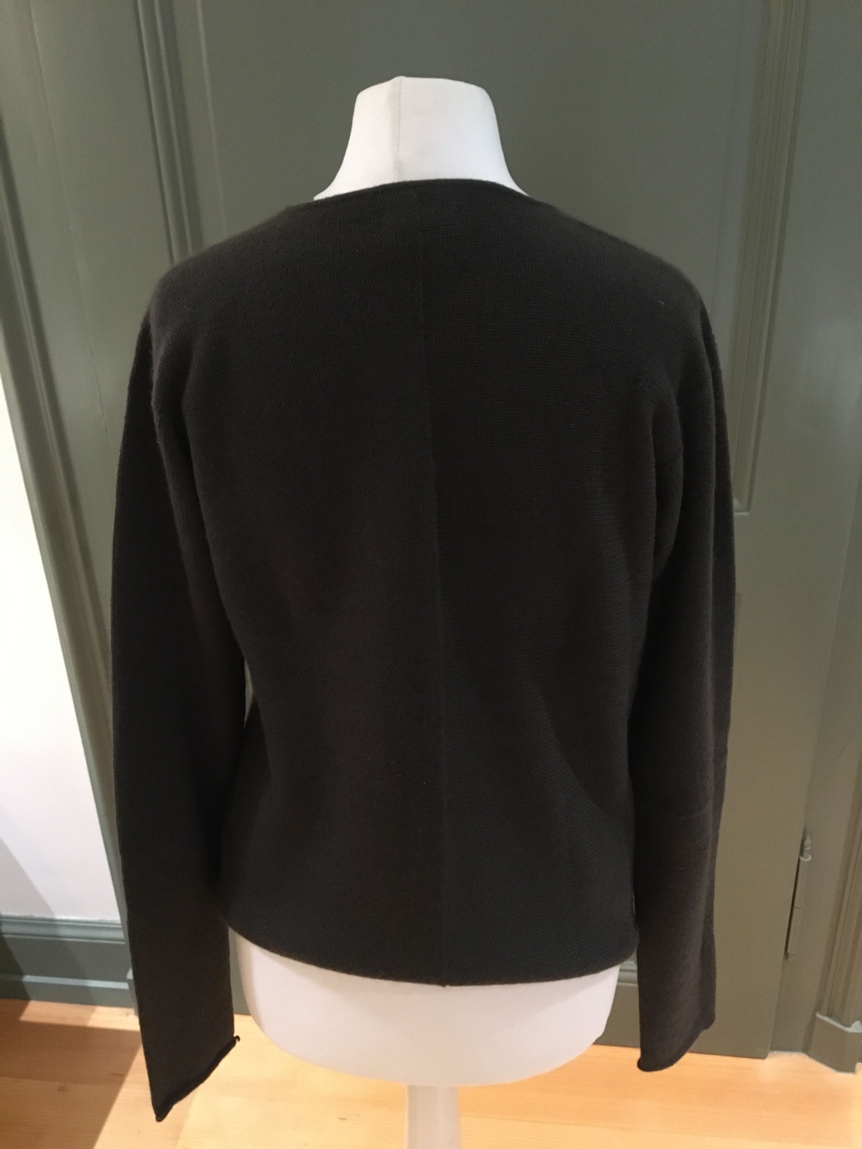 Preowned Hermes Chocolate Brown Cashmere Sweater Size S