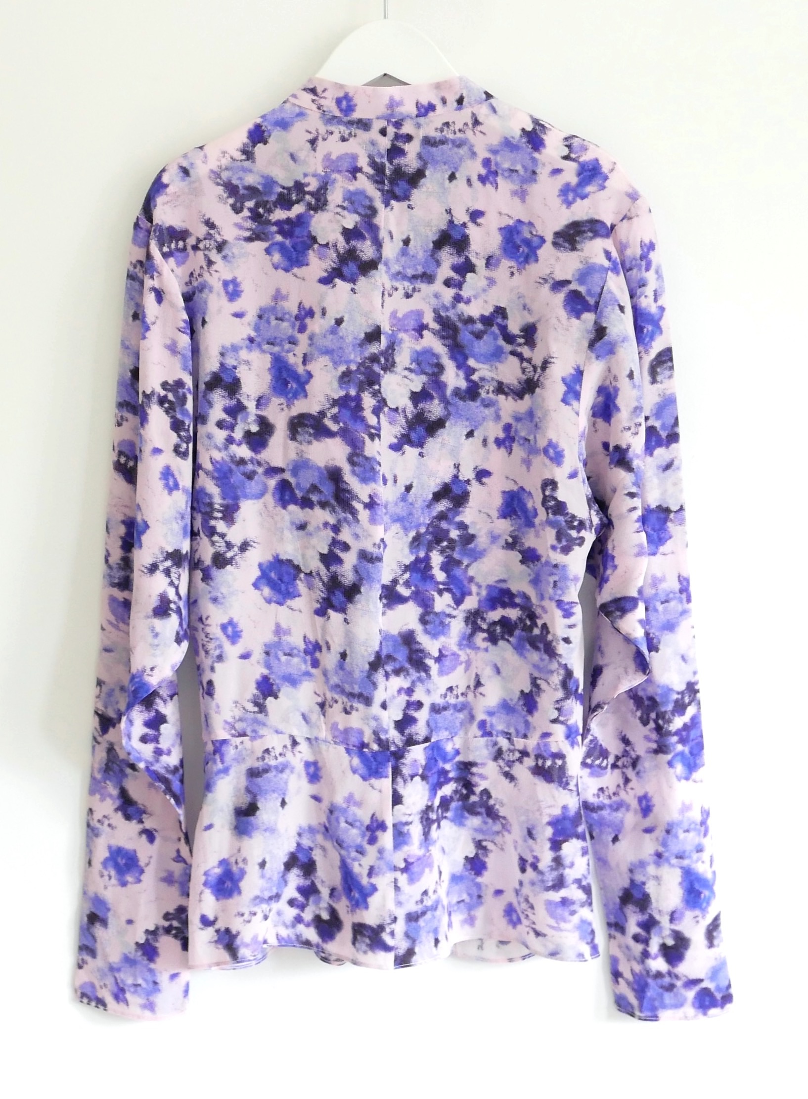 Isabel Marrant Lilac Blurred Floral Print Fidaje Blouse Size S Purple silk