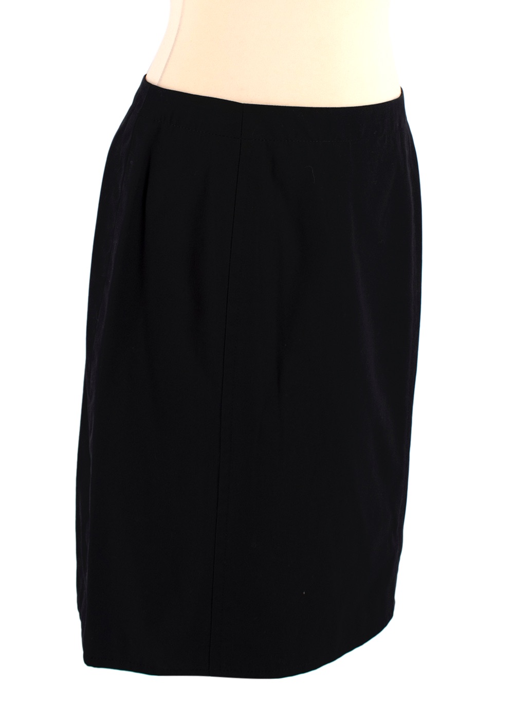 Valentino Couture Black Silk Blend Skirt Size S