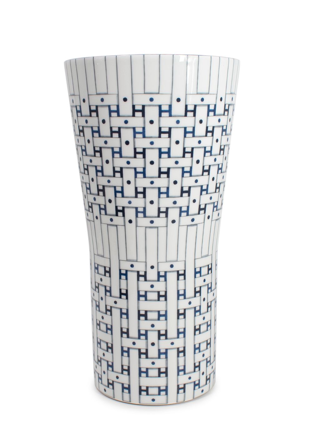 Men's Hermes White Canopee Le Son Du H Vase White/ Blue porcelain