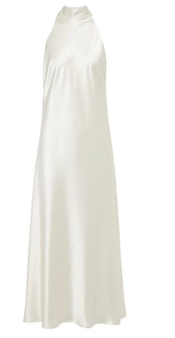 Galvan Cova White Midi Dress Size S