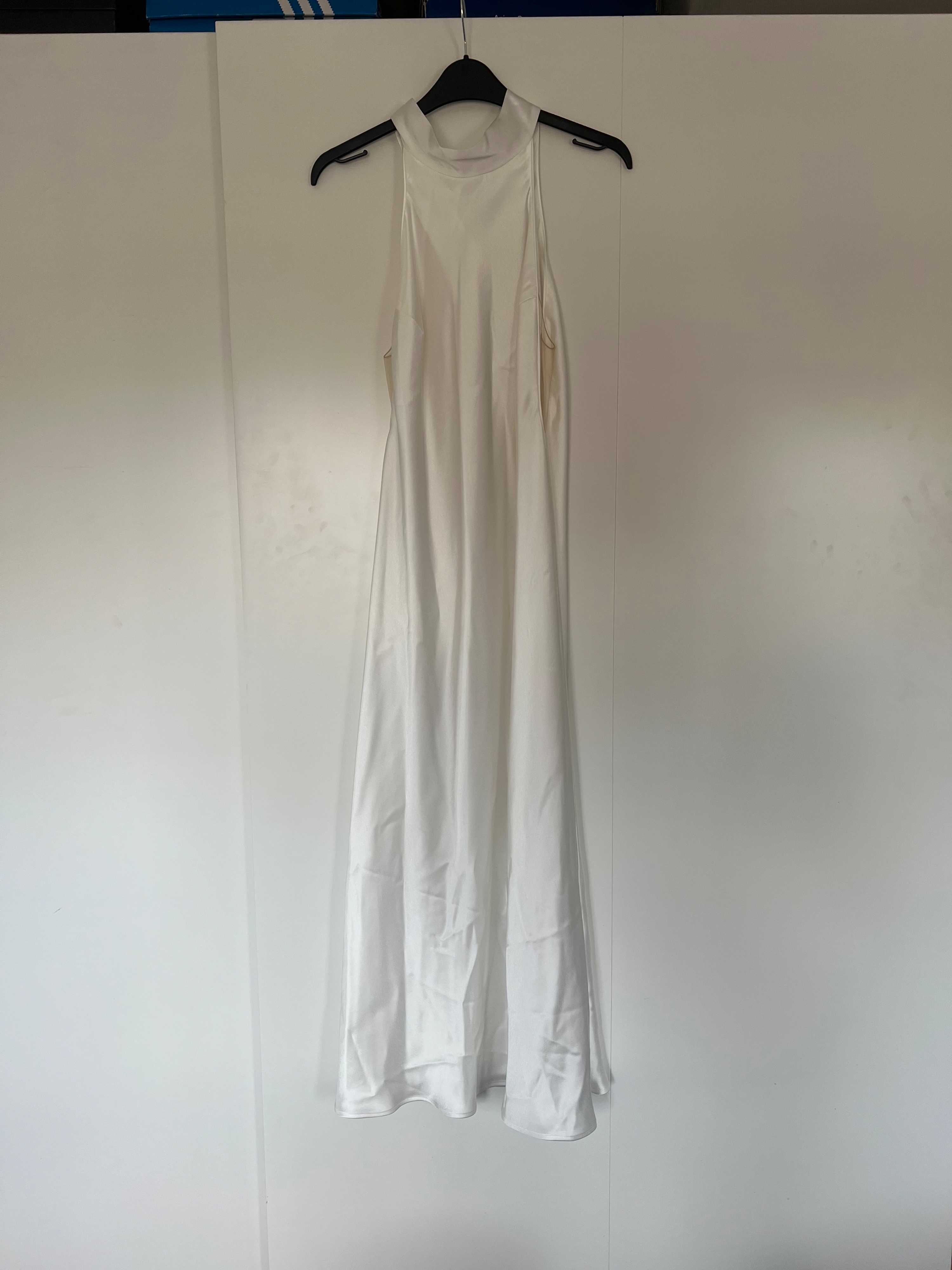 Galvan Cova White Midi Dress Size S