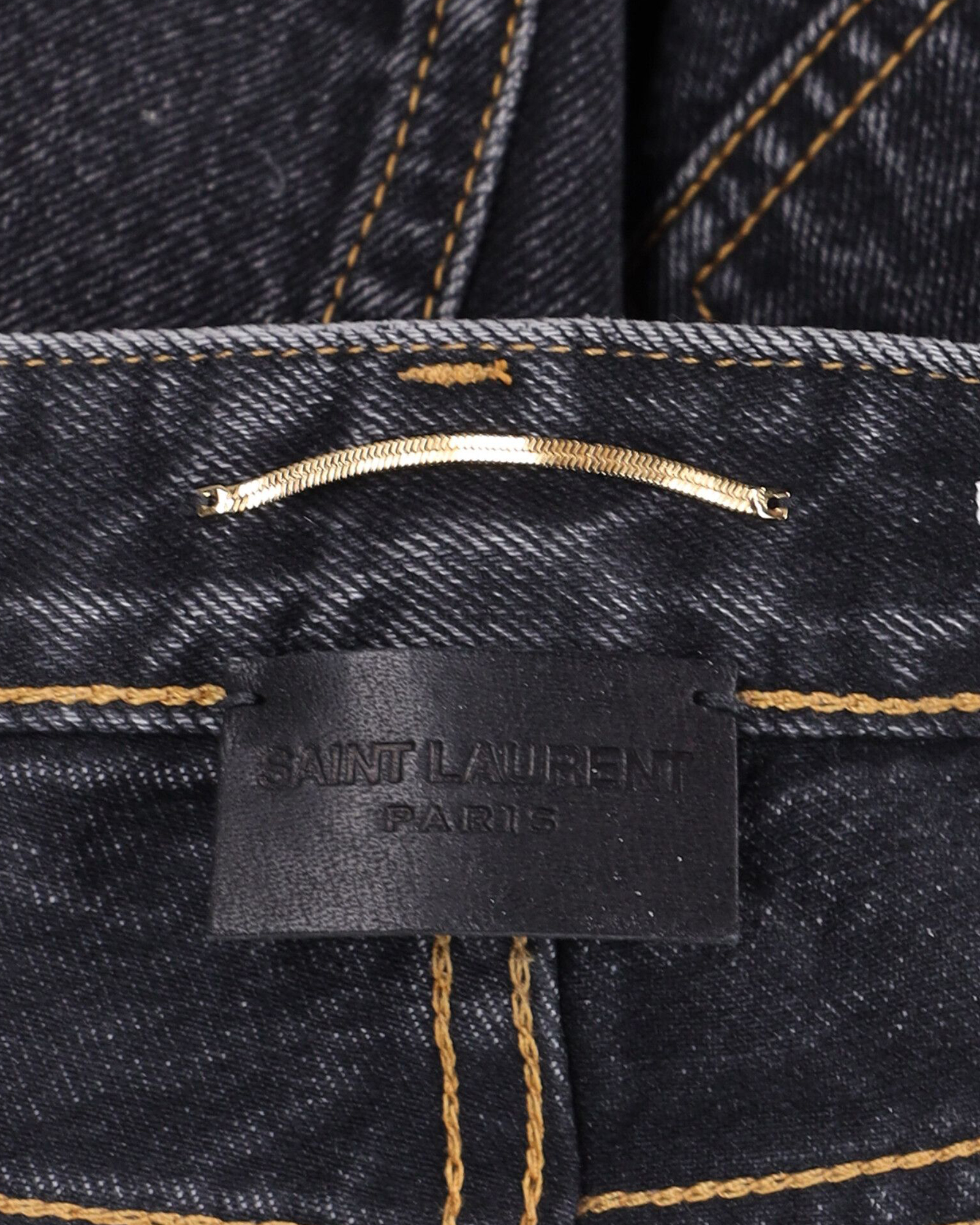 Preowned Saint Laurent Black High Waist Jeans Size 30/76 cotton