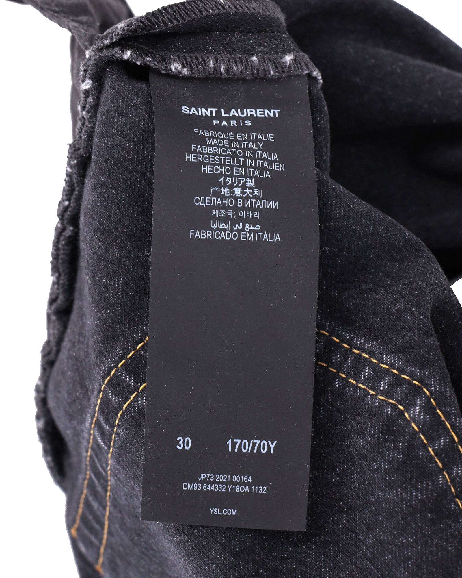 Preowned Saint Laurent Black High Waist Jeans Size 30/76 cotton