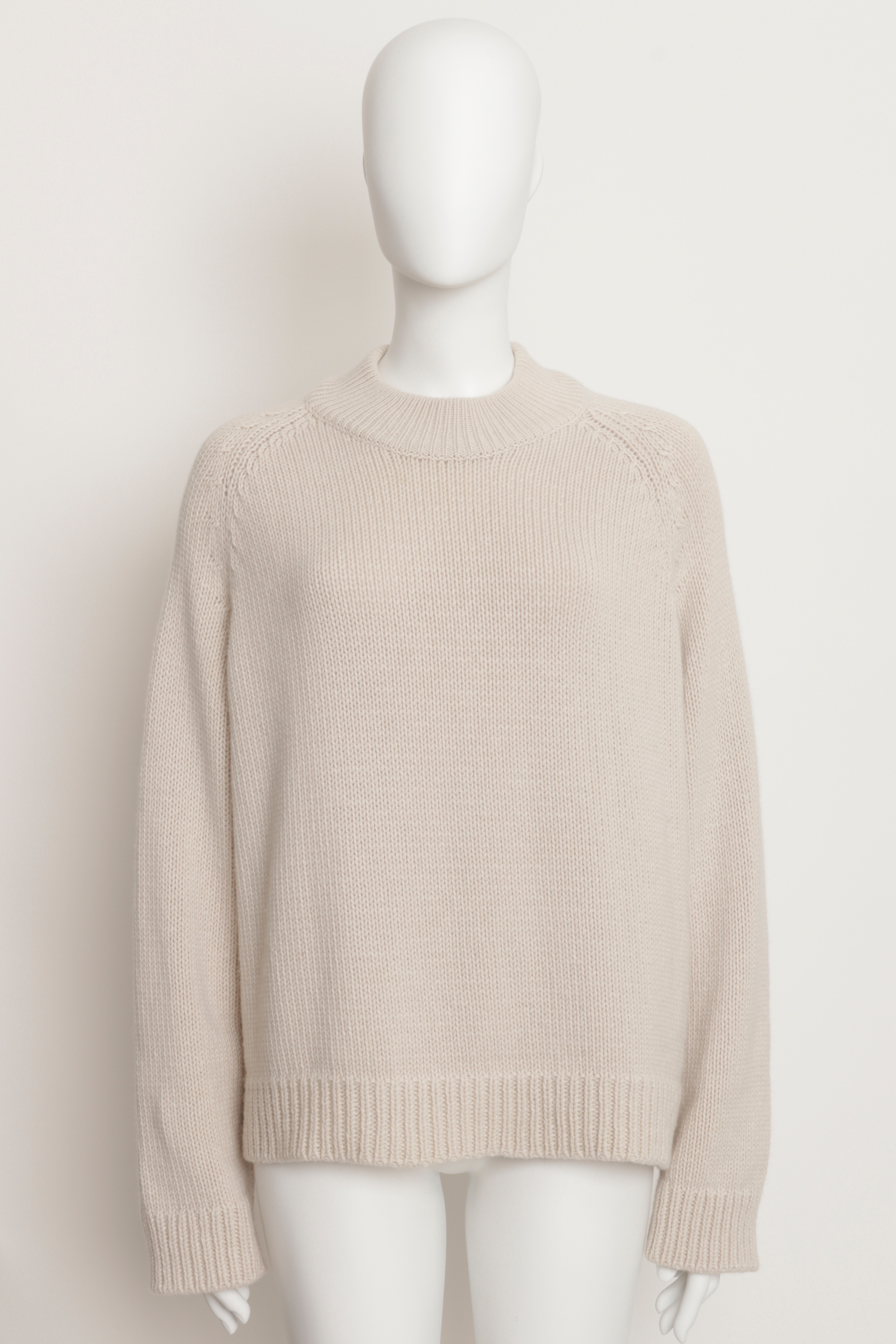 Preowned The Row Ivory Sephin Cashmere Sweater Size L