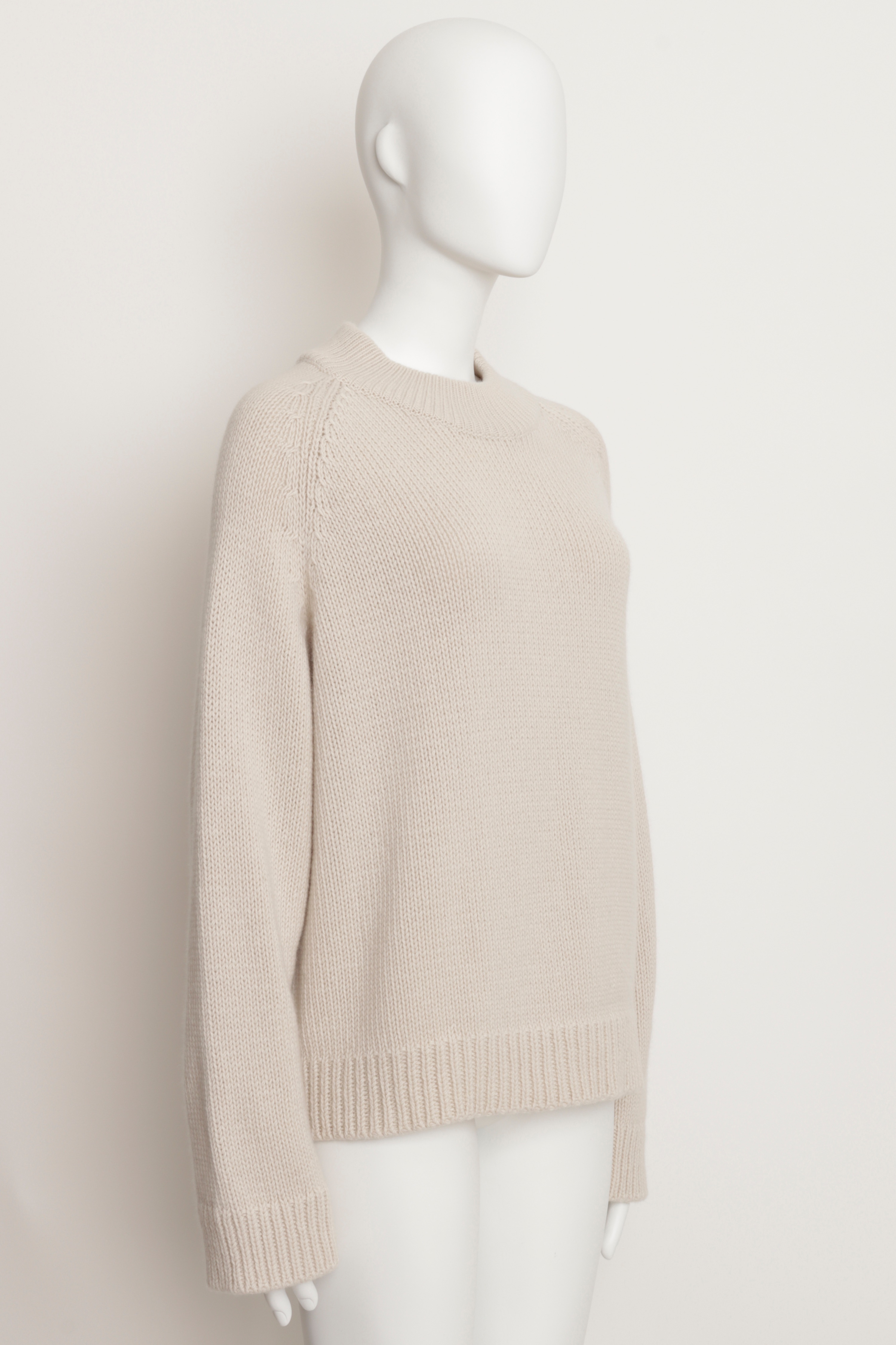 Preowned The Row Ivory Sephin Cashmere Sweater Size L