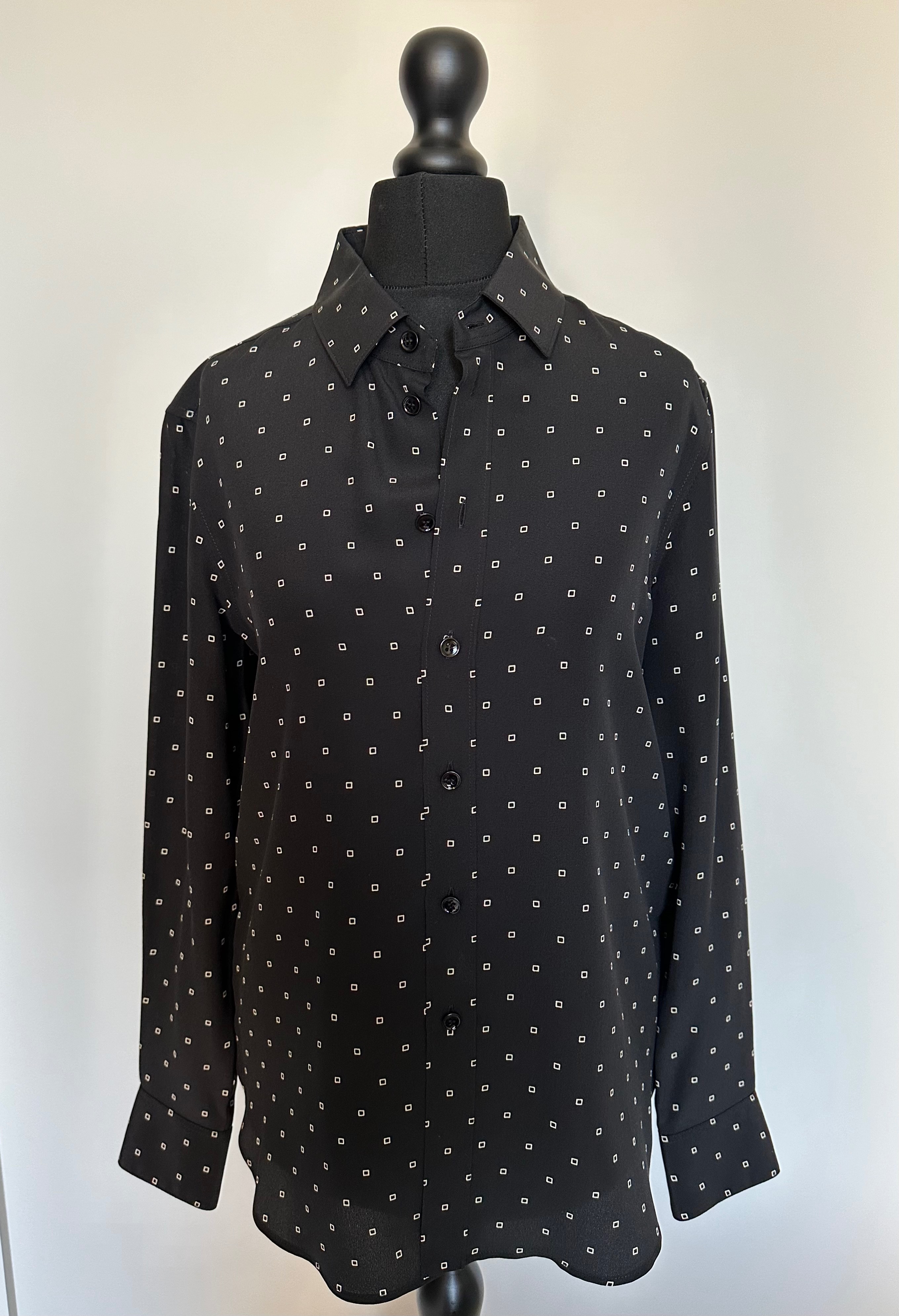 Saint Laurent Black Silk Shirt Size S