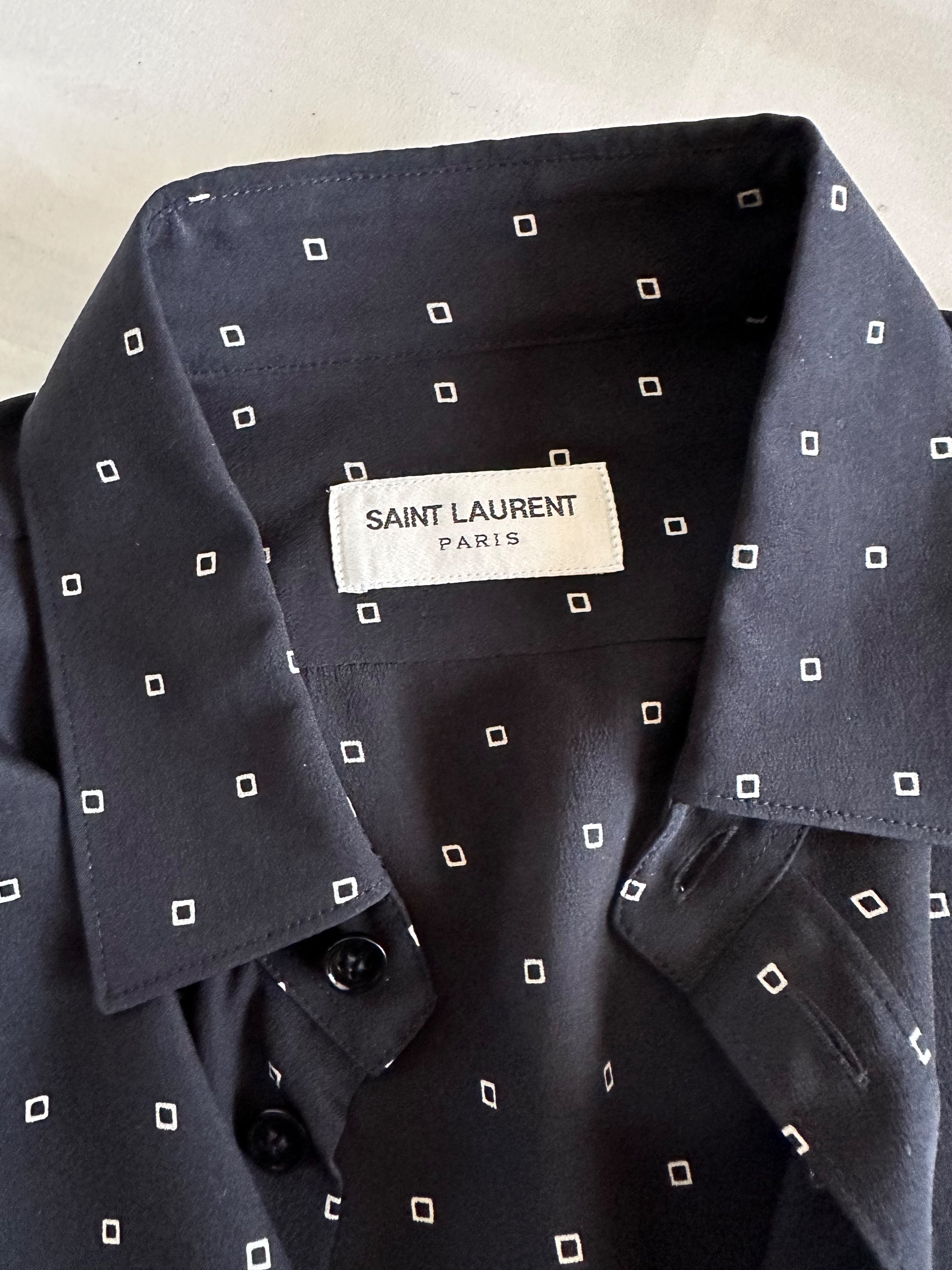 Saint Laurent Black Silk Shirt Size S