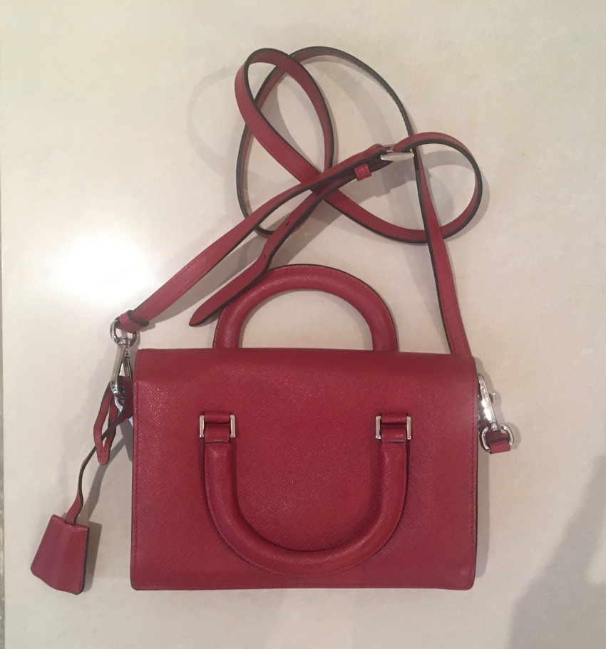 Preowned Prada Red Leather Small Crossbody Bag