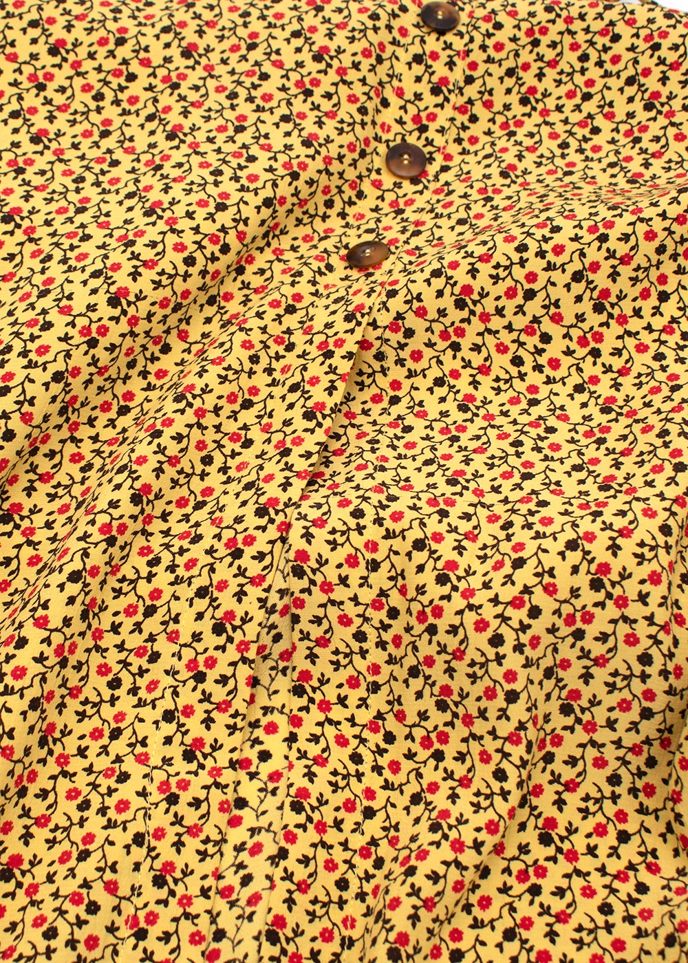 Preowned Faithful the Brand Yellow ditzy floral print sundress Size XS rayon