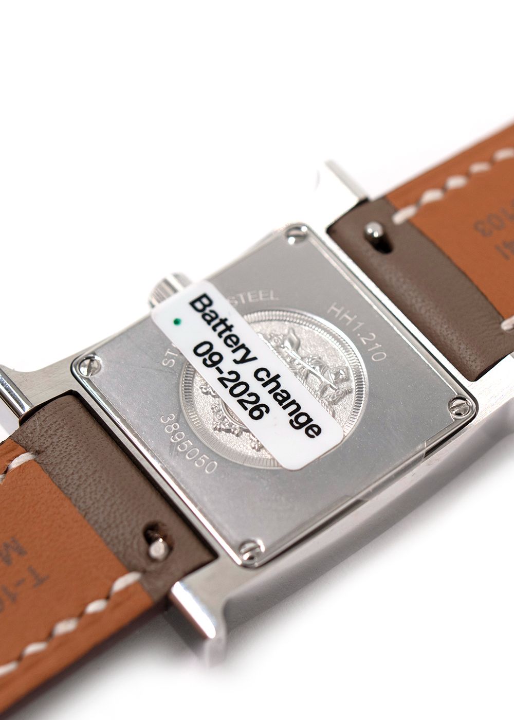 Hermes Small Heure H Watch in Etoupe with Palladium Hardware taupe steel