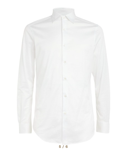 Men's Pal Zileri White Cotton Shirt Size XXS