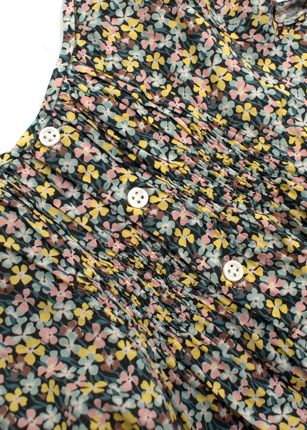 Boys Preowned Bonpoint Kids 2A Floral Blouse Size 18-24 Months Multi cotton