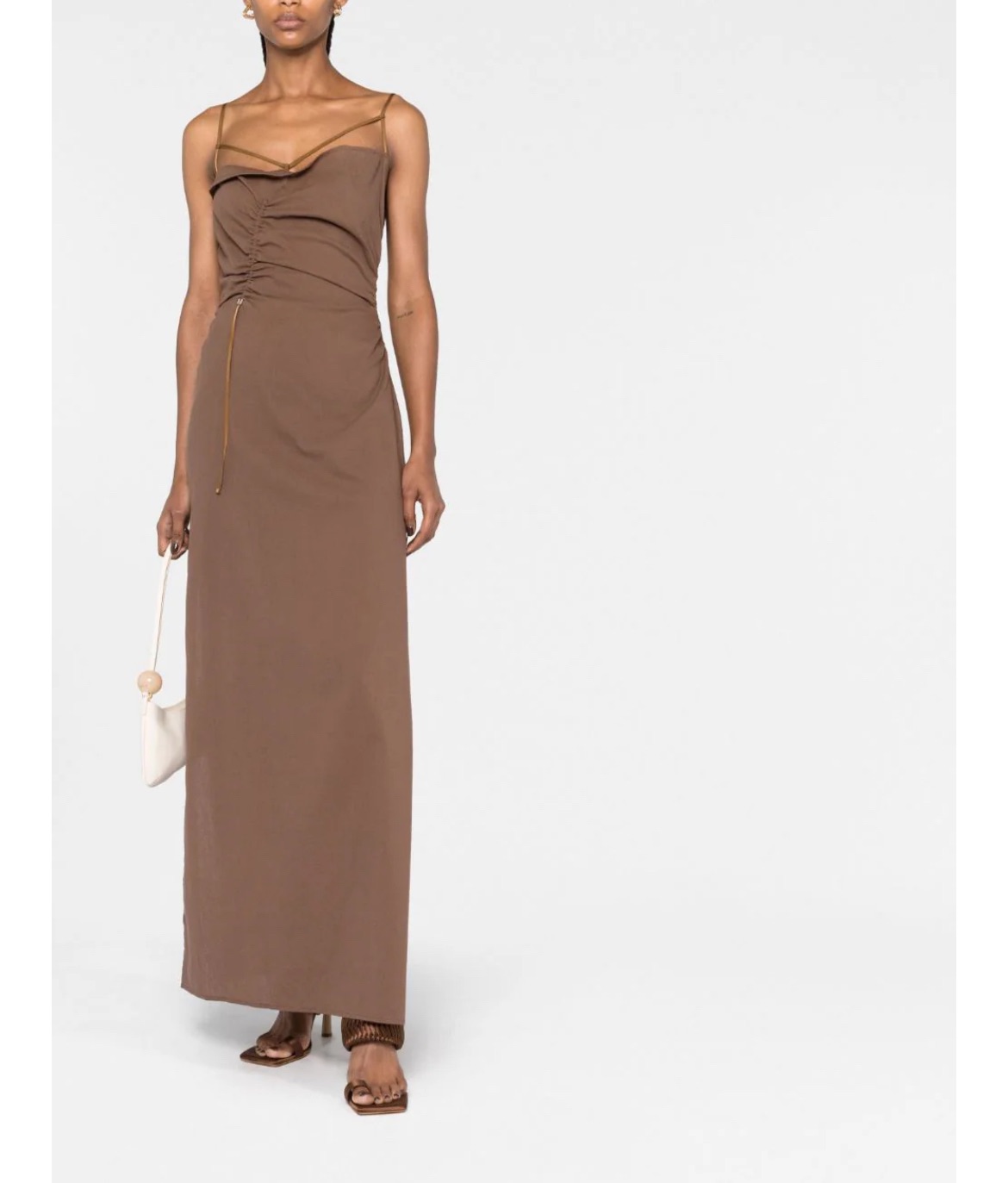 Jacquemus Brown Le Robe Gaua Maxi Dress Size L cotton