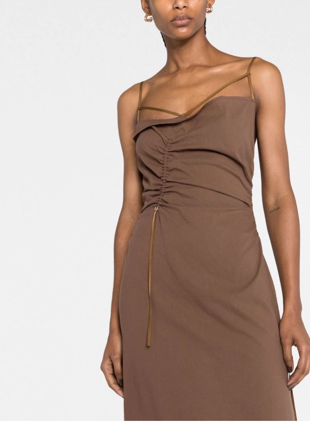 Jacquemus Brown Le Robe Gaua Maxi Dress Size L cotton