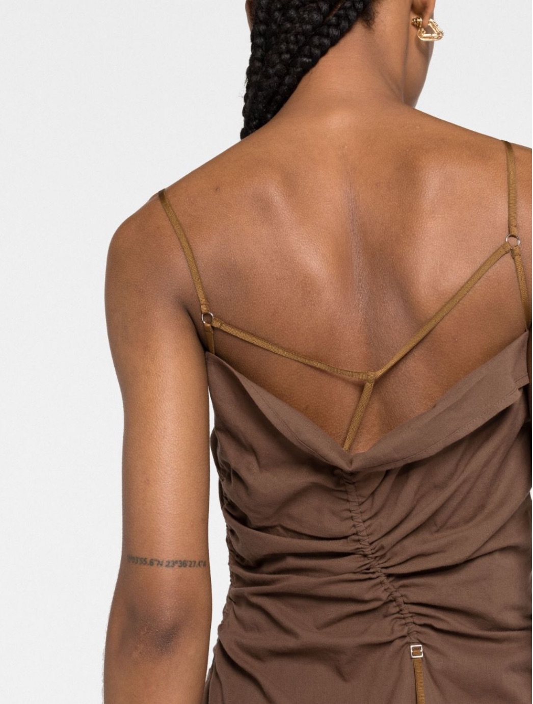 Jacquemus Brown Le Robe Gaua Maxi Dress Size L cotton