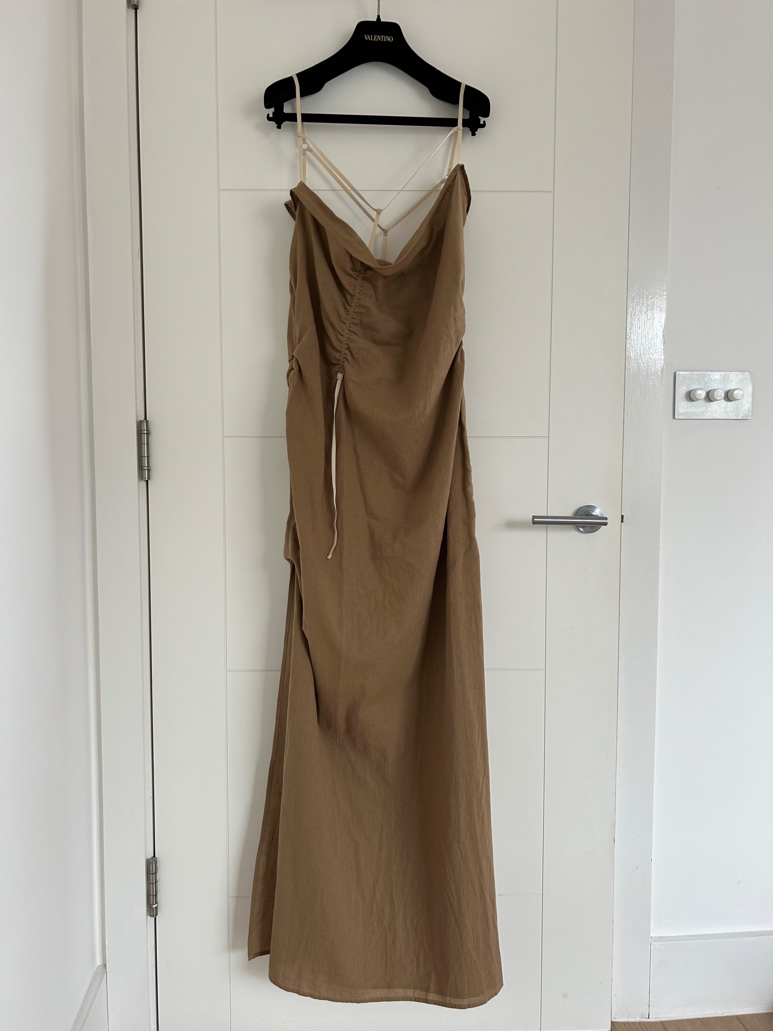 Jacquemus Brown Le Robe Gaua Maxi Dress Size L cotton