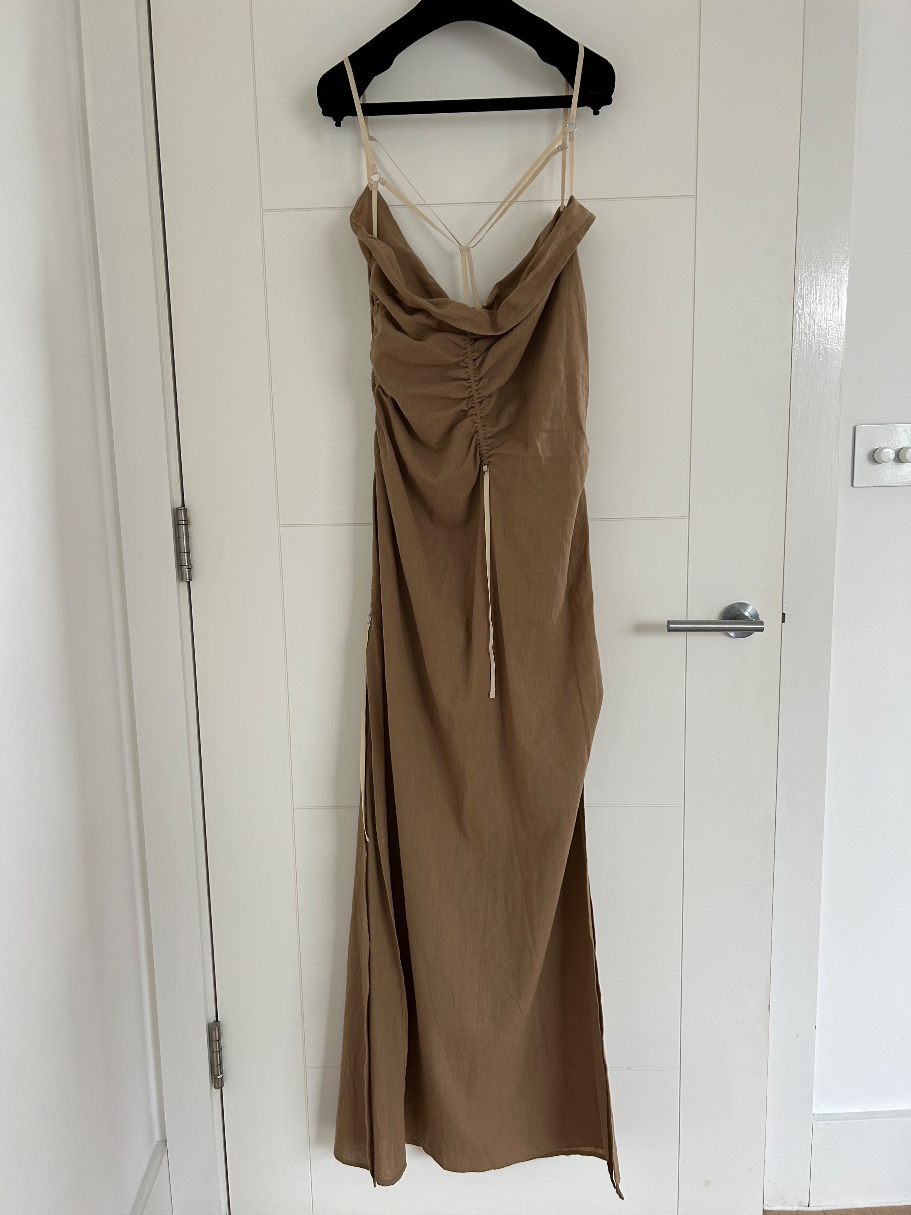 Jacquemus Brown Le Robe Gaua Maxi Dress Size L cotton