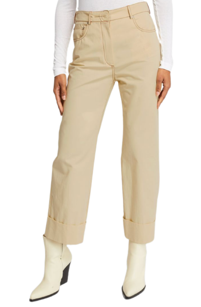 Stella McCartney Buttermilk Cuffed Tailored Trousers Size L