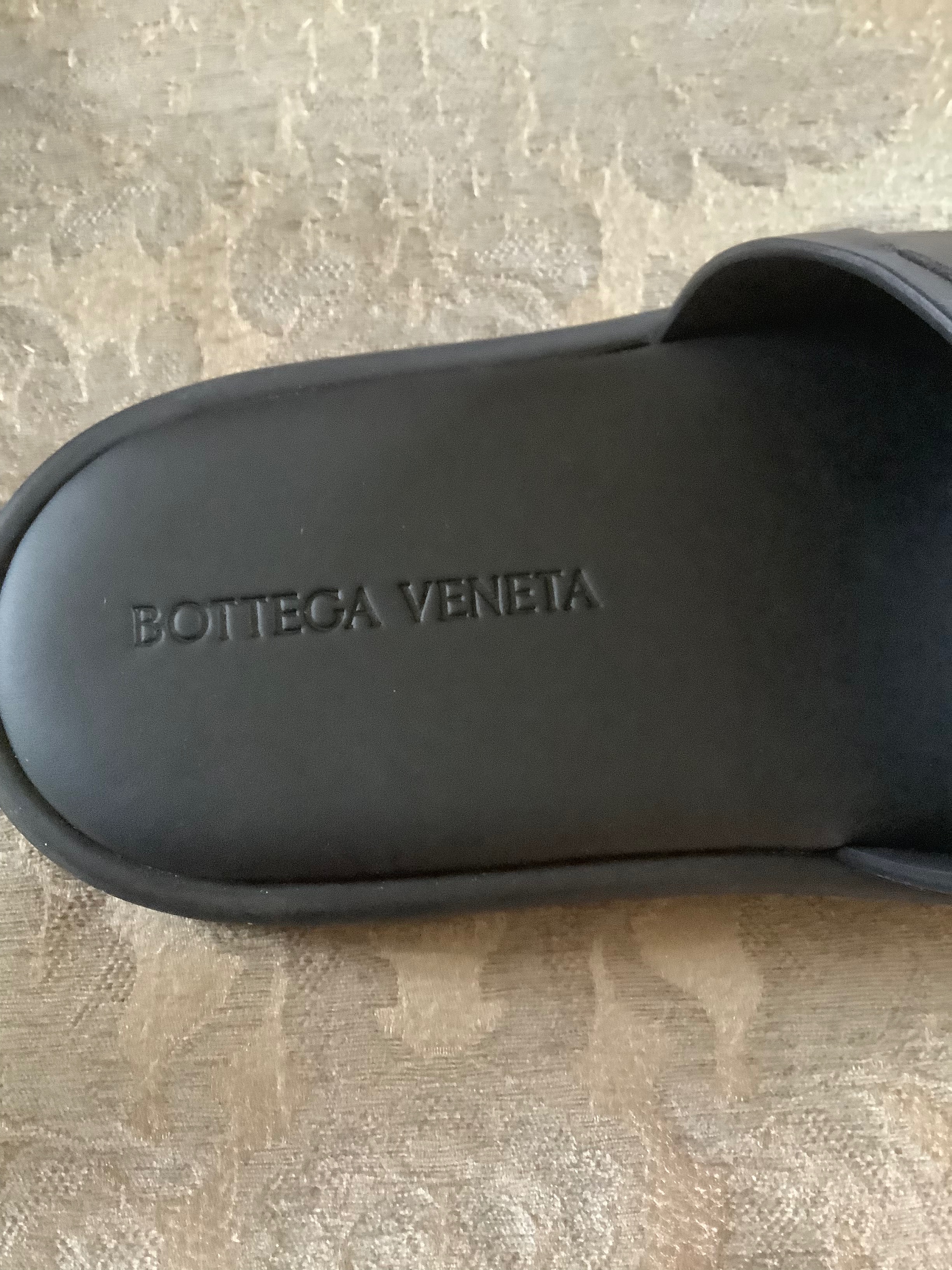 Men's Bottega Veneta Douglas Slides Size 42 Brown leather