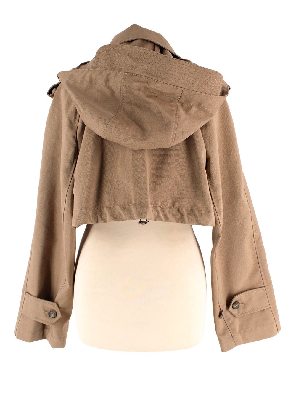 Weekend MaxMara Beige Cropped Trench Coat cotton/polyester