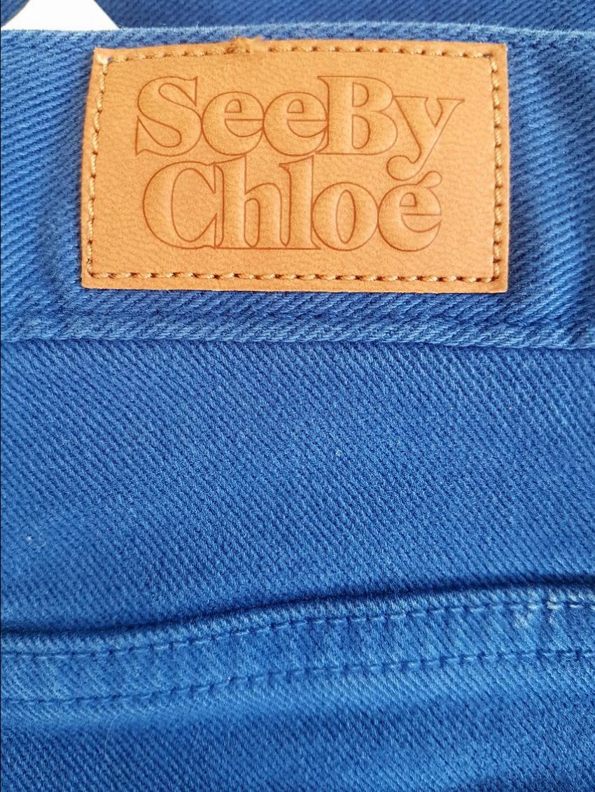 See by Chloe Colour Pop Slim Leg Jeans Size S Blue cotton