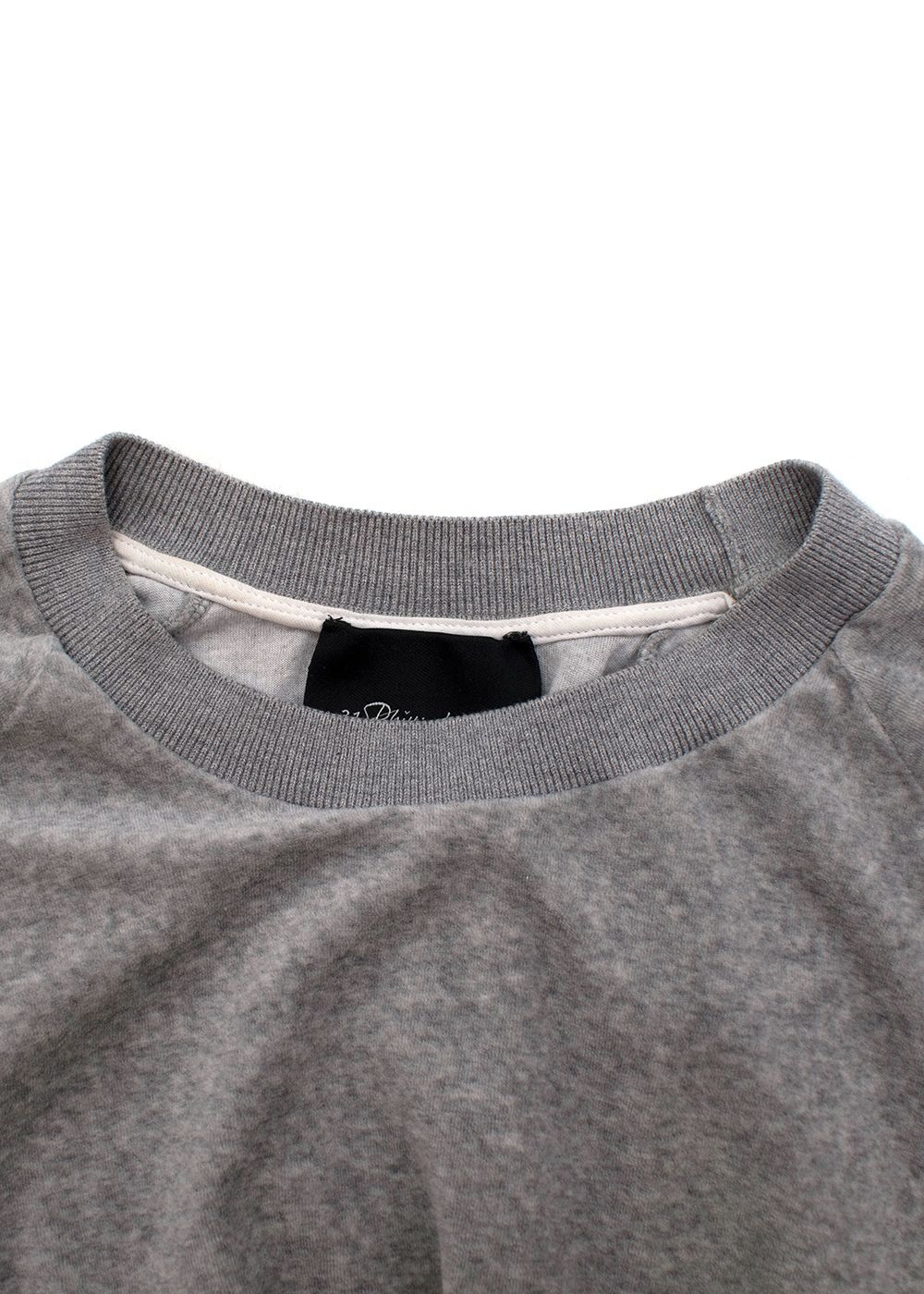 Men's Preowned 31 Phillip Lim Grey Velvet Jumper Size XS cotton