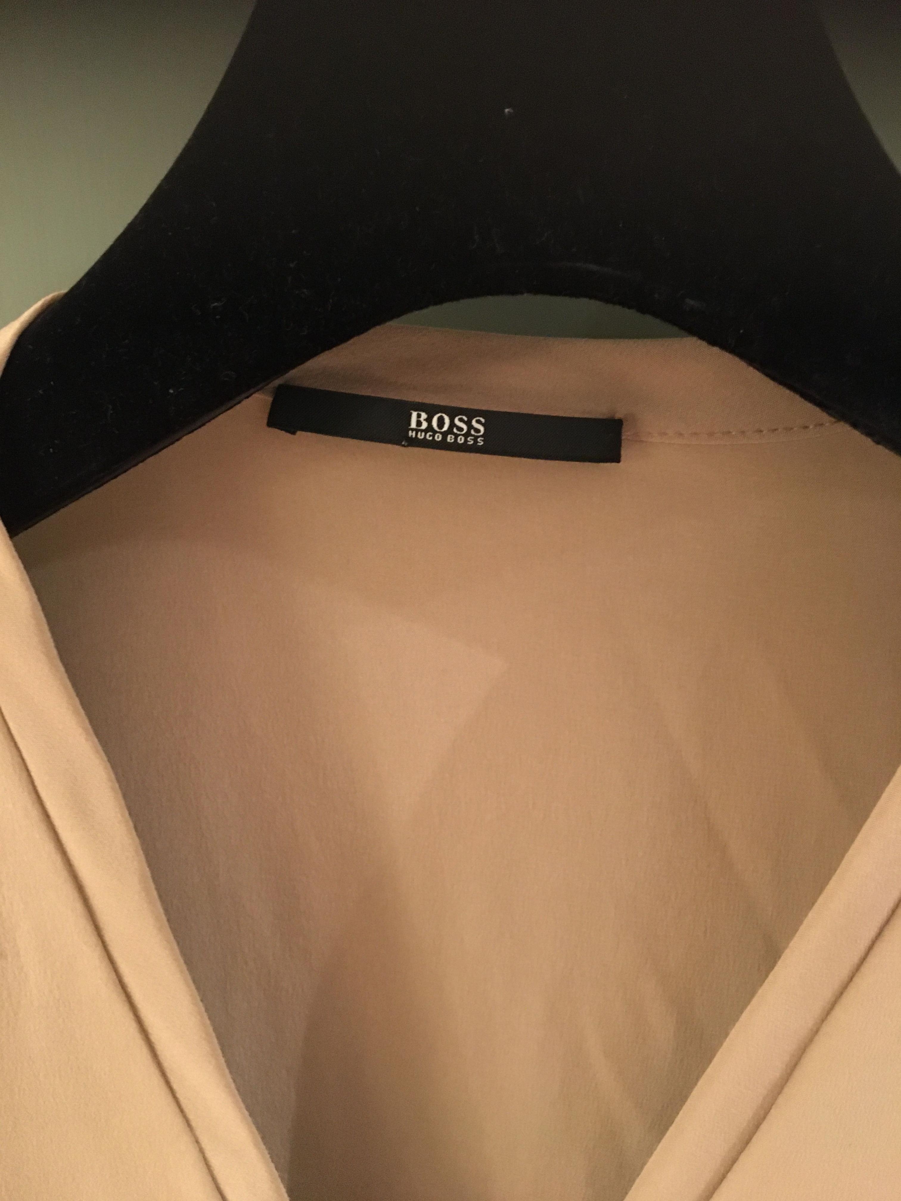 Boss Hugo Boss Tobacco Silk Wrap Top Size XS Beige/Nude