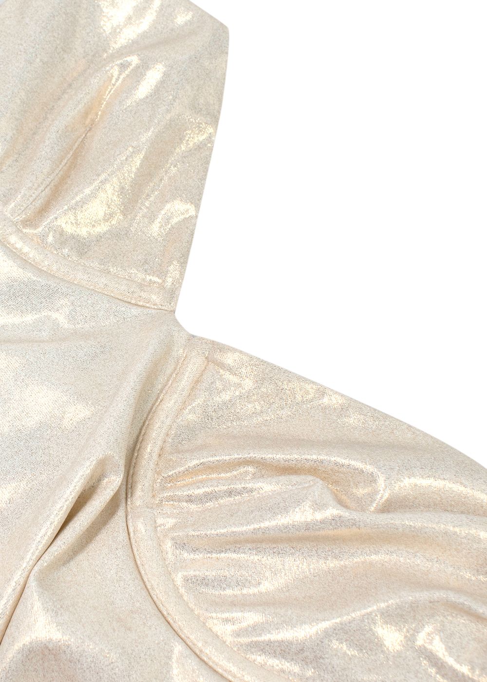 Melissa Odabash Metallic Seychelles Swimsuit Size XS Gold Shimmer polyamide/elastane