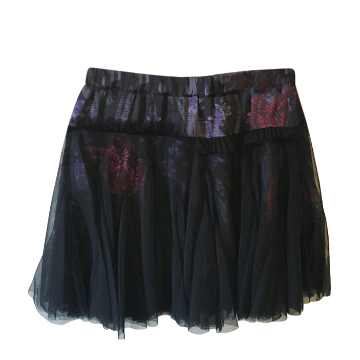 Boys John Galliano Kids Chiffon Layered Printed Skirt Size 4 Years Black see label