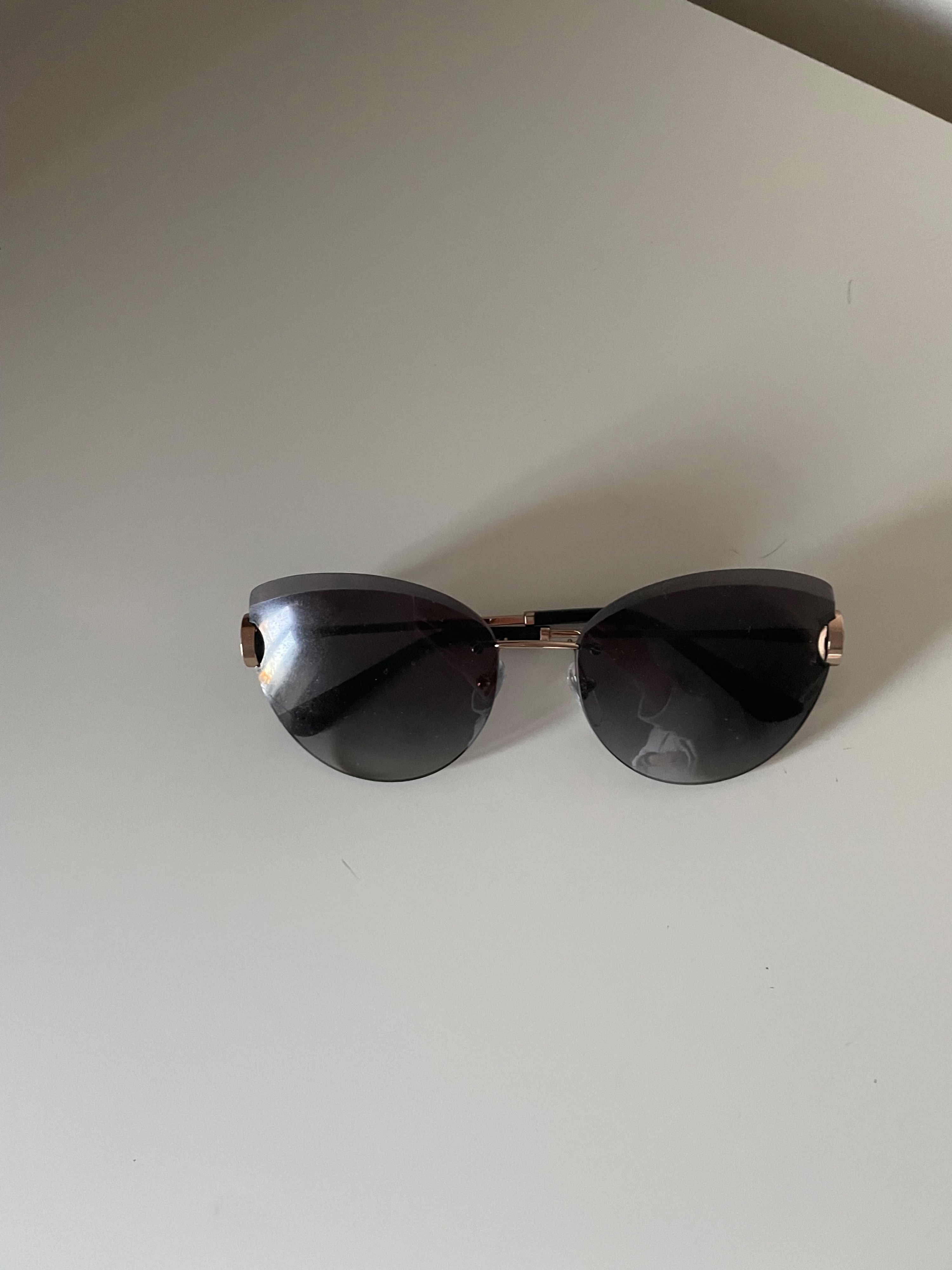 Preowned Bvlgari Embellished Cat Eye Sunglasses Grey metal/lenses