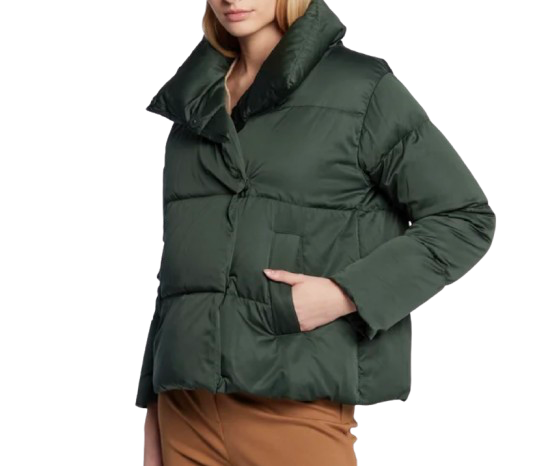 Weekend Max Mara Green Ragno Puffer Jacket Size XL poliester