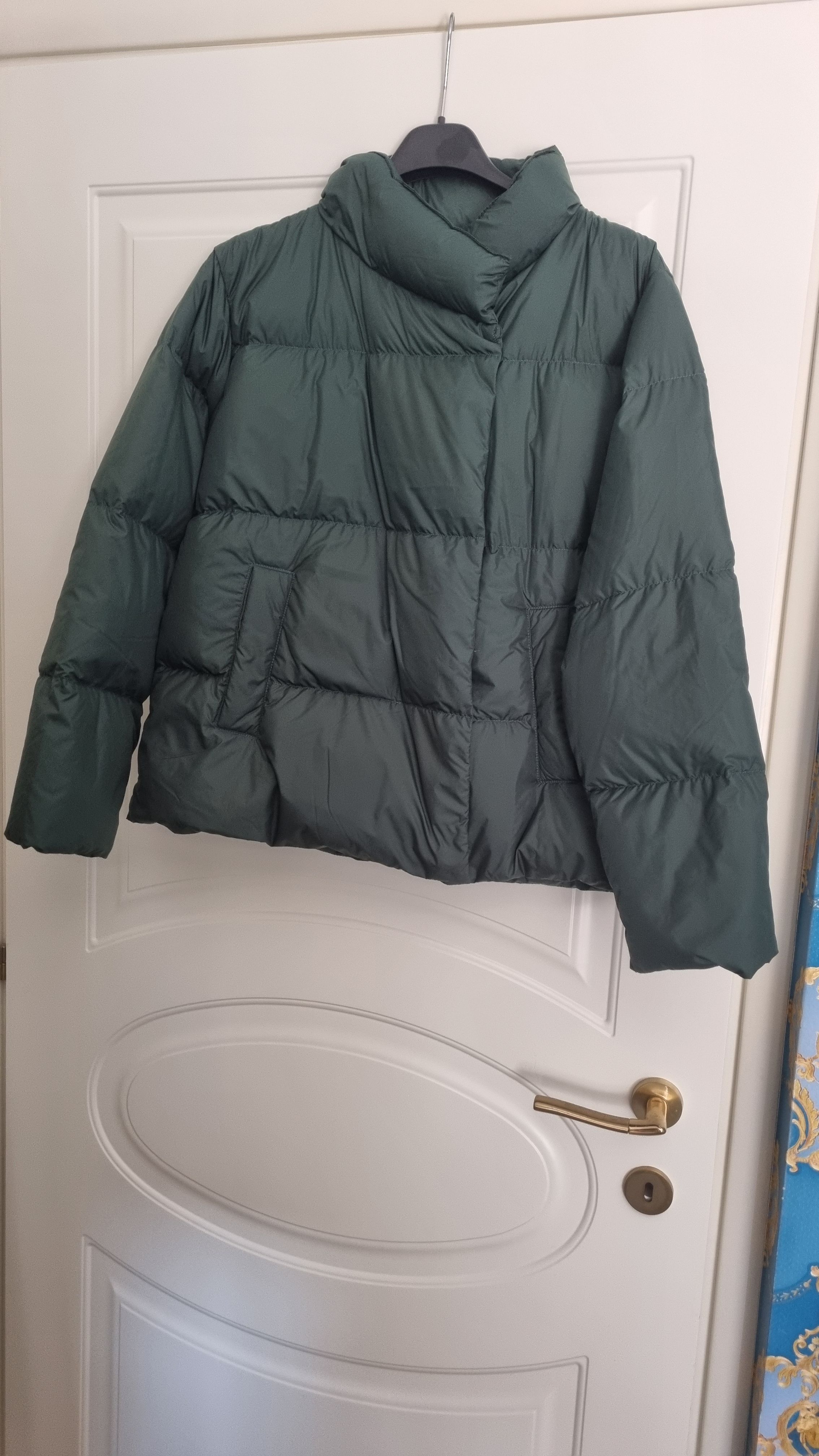 Weekend Max Mara Green Ragno Puffer Jacket Size XL poliester