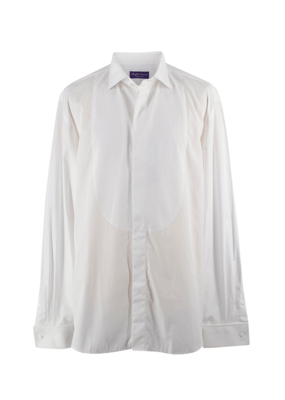 Men's Ralph Lauren White Evening Shirt Size 175 cotton