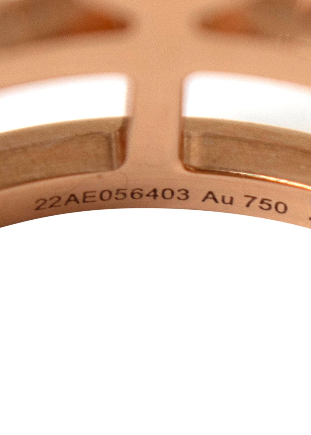 Hermes 18kt Rose Gold Chaine d'ancre Divine ring large model pink gold