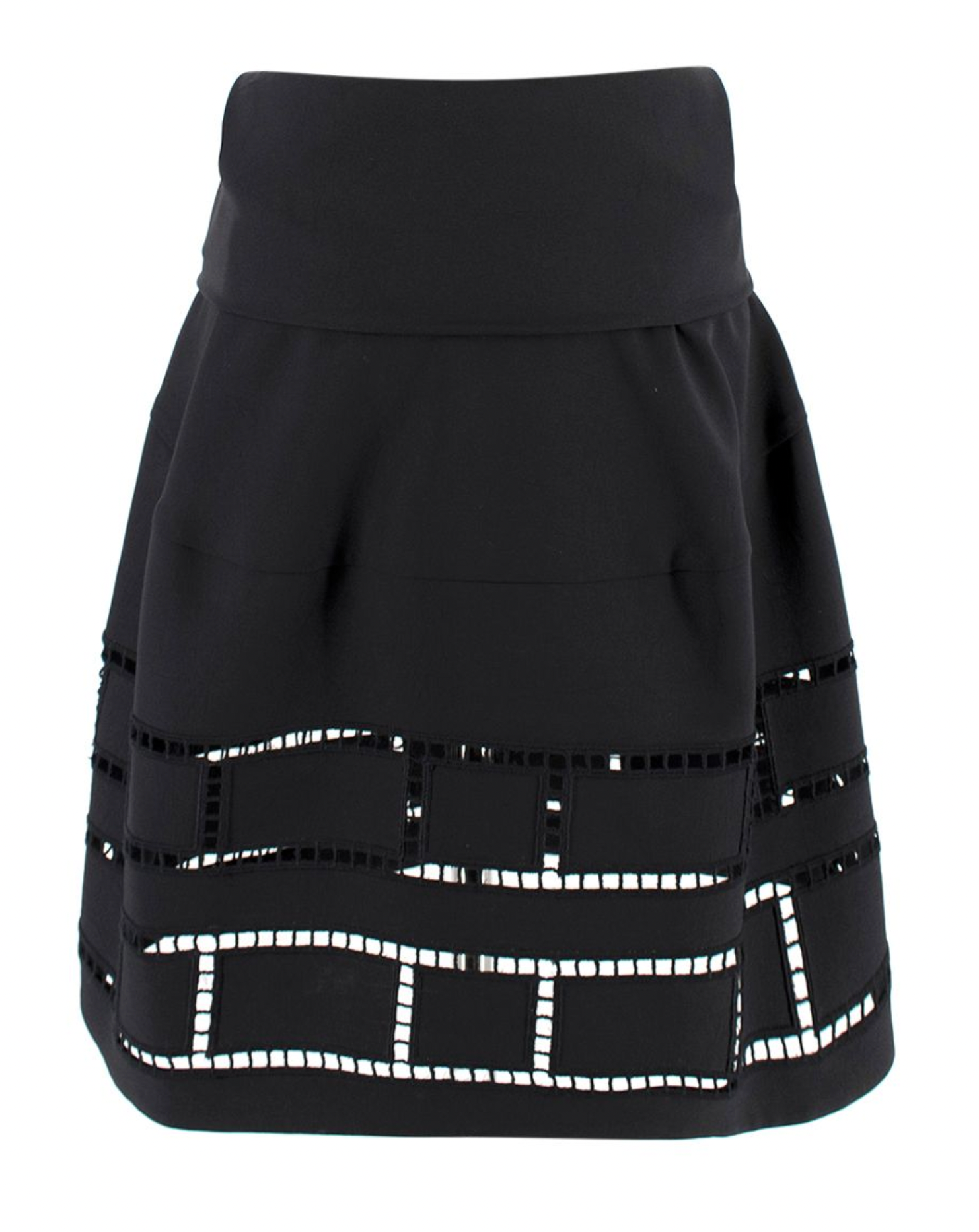 Marni Black Cut-out High Waist Skirt Size S polyester